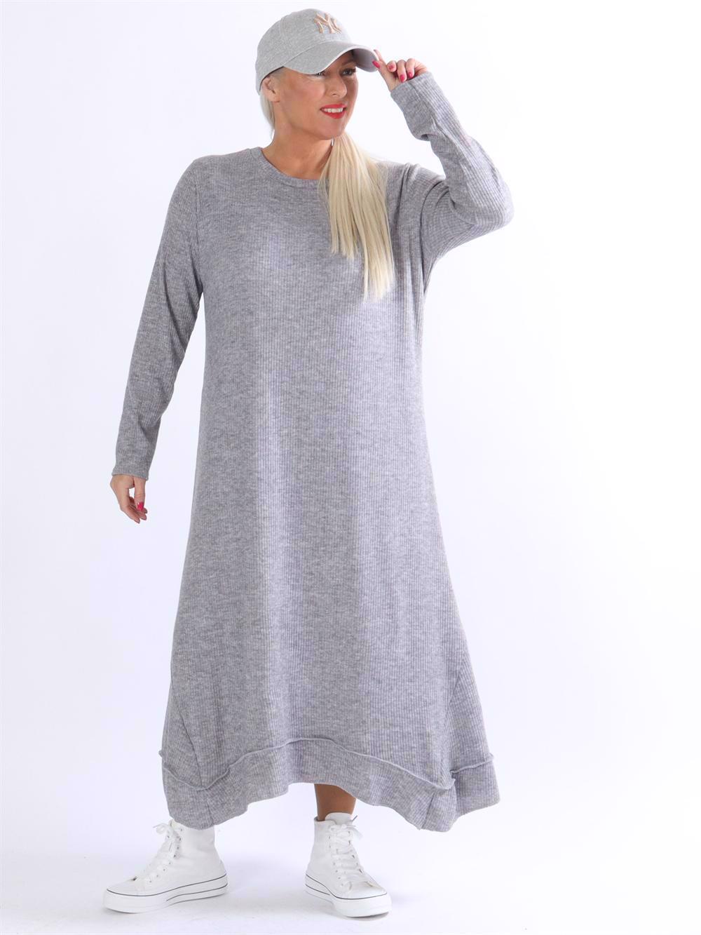 Norma - Lang blød ribbet kjole